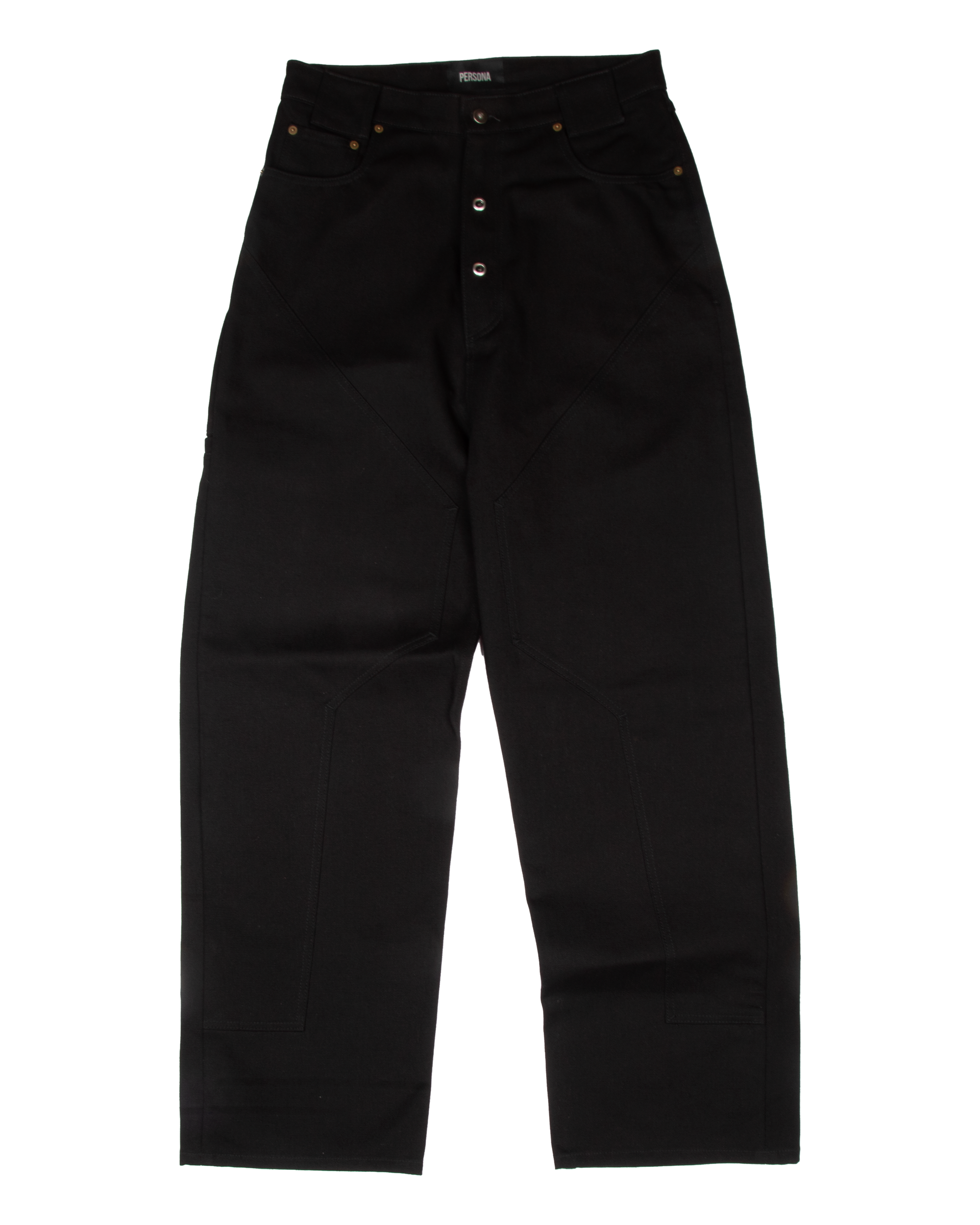 【EZKATON】★男女兼用★24AW DARK DOUBLE KNEE DENIM PANTS persona.iv